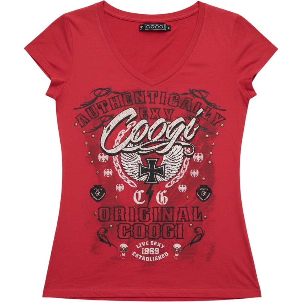 Coogi Women's Red Graphic T-Shirt